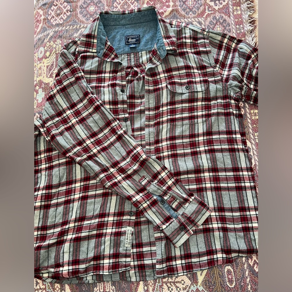 G.H.Bass&co Red and gray button down